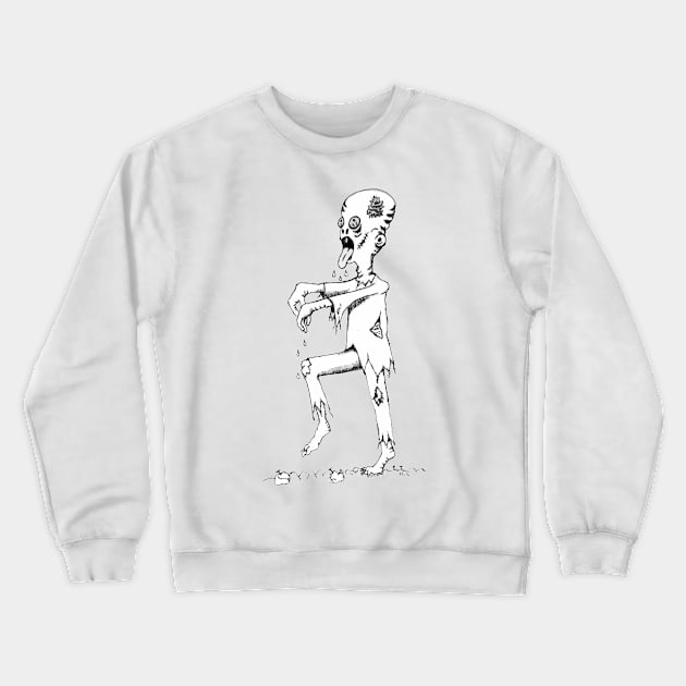 Hungry Zombie Walking Crewneck Sweatshirt by Michelle Le Grand